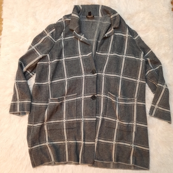 🌟 Tribal plaid car coat jacket size XXL - Picture 2 of 7
